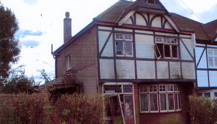 house front, before